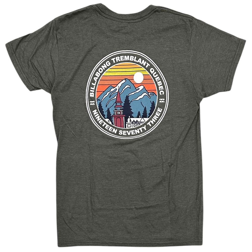 Billabong Men's T-Shirt Rockies Short Sleeve Crewneck Tee in DELETE